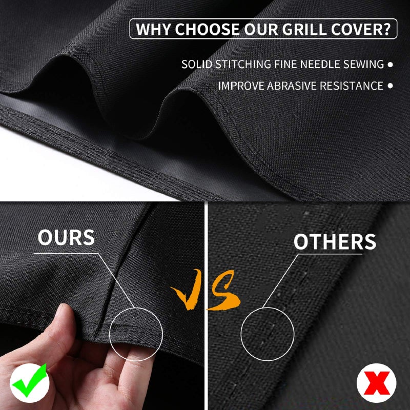 SUPJOYES Grill Cover for Weber Charcoal Kettle, 22 Inch BBQ Grill Covers, Heavy Duty Waterproof Barbecue Accessories - Image 4